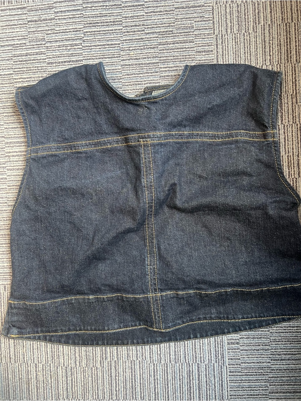 Women’s BR Denim Boxy Top - Dark Blue Shirt